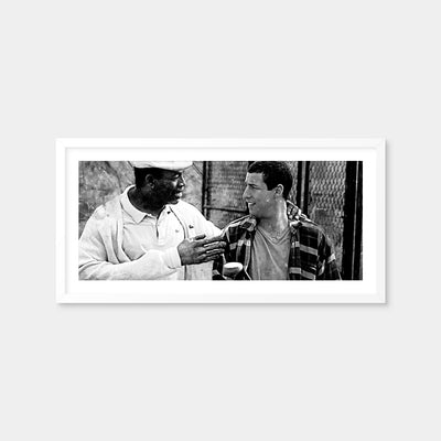 AUTO-MOCKUP WHITE | Chubbs & Happy Grayscale | 1 Piece | White Framed Print | group=2x1