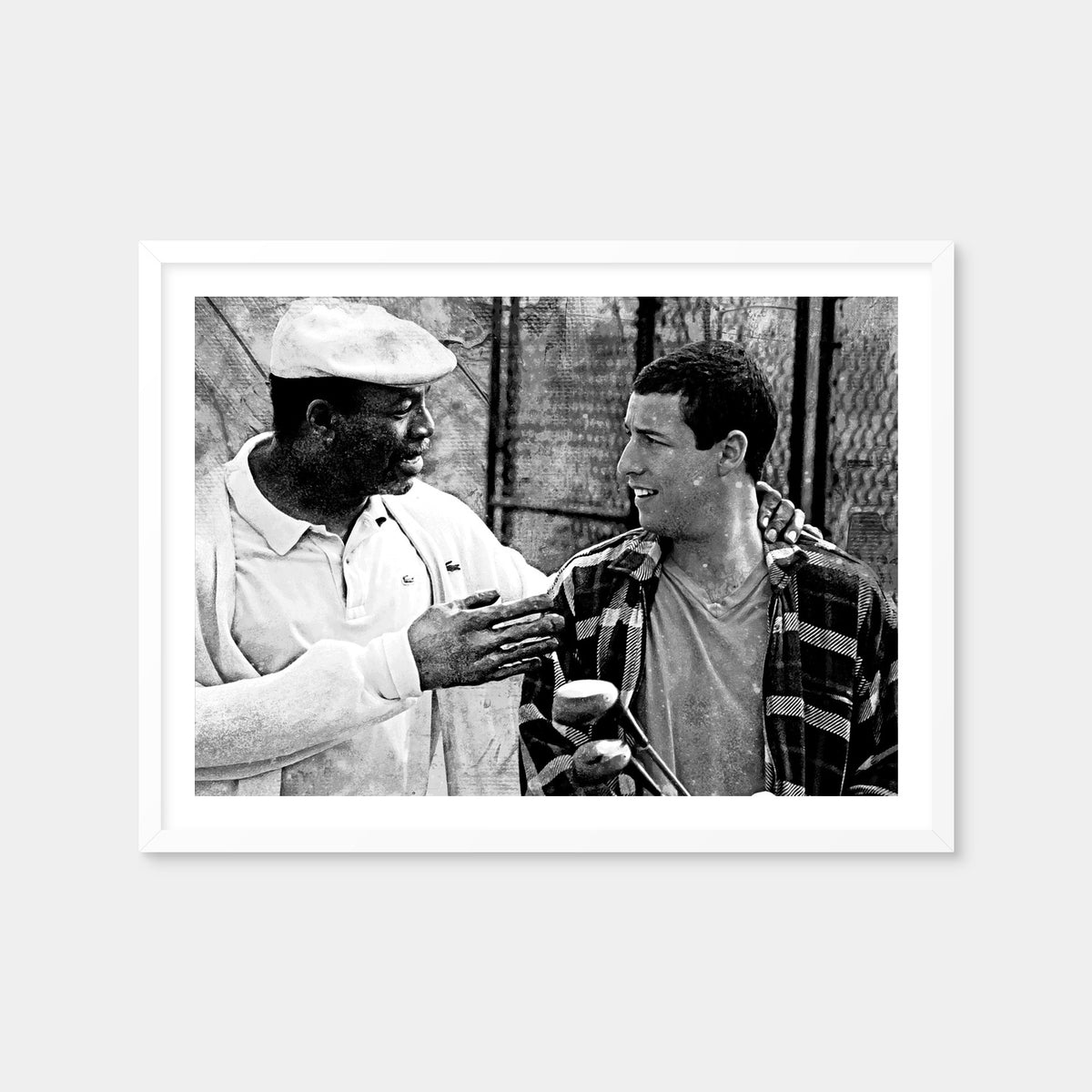 AUTO-MOCKUP WHITE | Chubbs & Happy Grayscale | 1 Piece | White Framed Print | group=4x3
