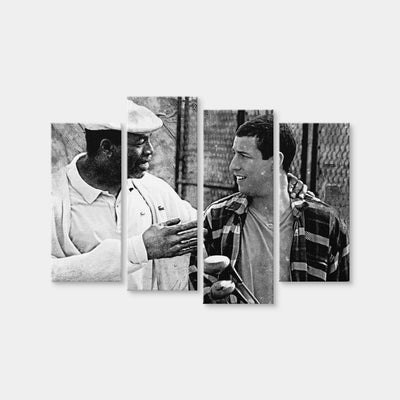 AUTO-MOCKUP WHITE | Chubbs & Happy Grayscale | 4 Piece | Gallery Wrap Canvas | group=4_normal