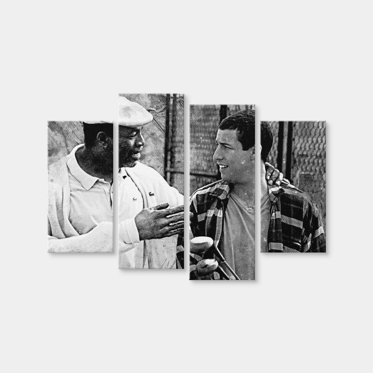 AUTO-MOCKUP WHITE | Chubbs & Happy Grayscale | 4 Piece | Gallery Wrap Canvas | group=4_short