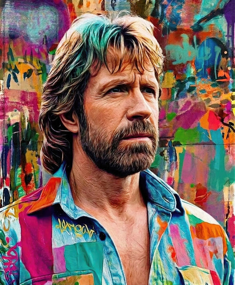 Chuck Norris Portrait Wall Art