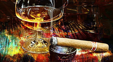 Cigar and Whiskey Wall Art