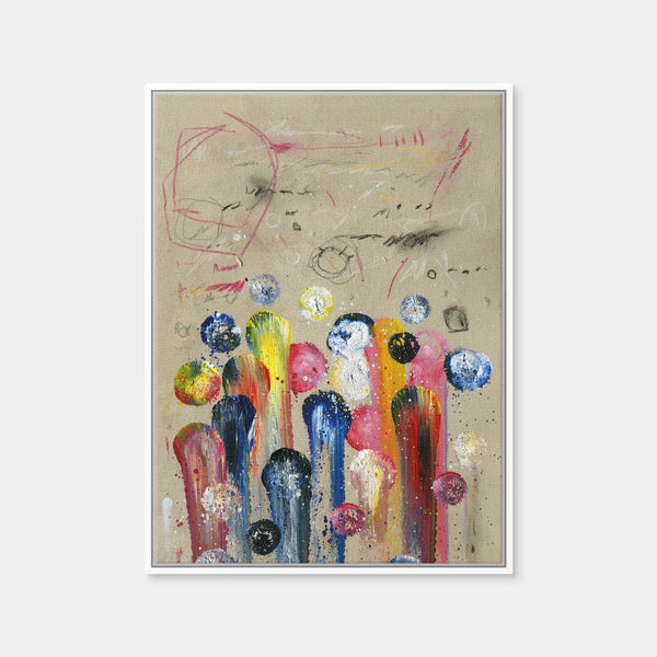 Circle Yellow Wall Art — Framed Canvas Format preview