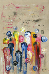 Circle yellow Wall Art