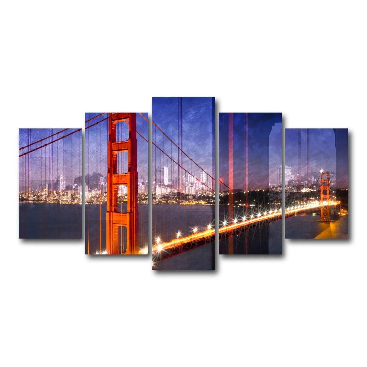 City Art Golden Gate Bridge Composing Wall Art