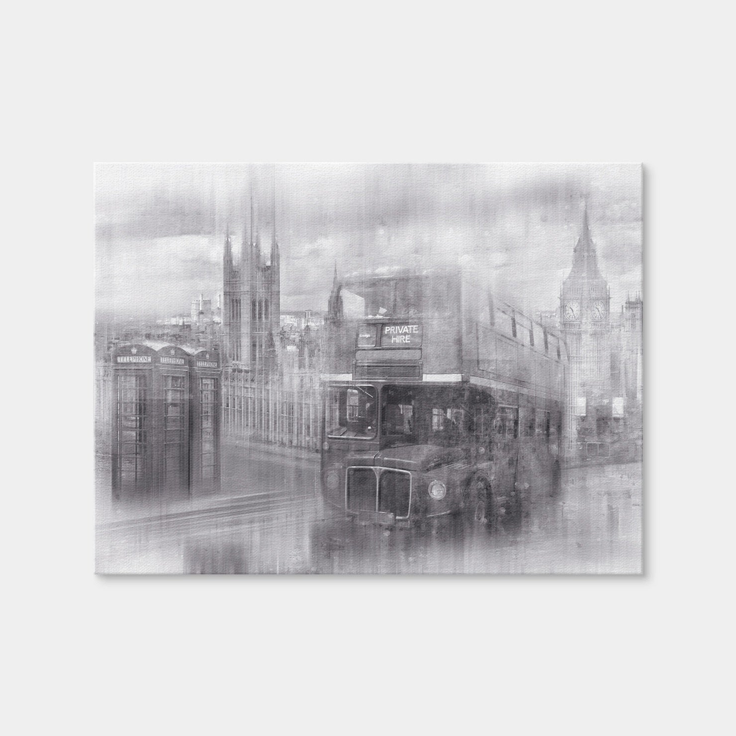 AUTO-MOCKUP WHITE | City Art LONDON Westminster Collage | 1 Piece | Gallery Wrap Canvas | group=4x3