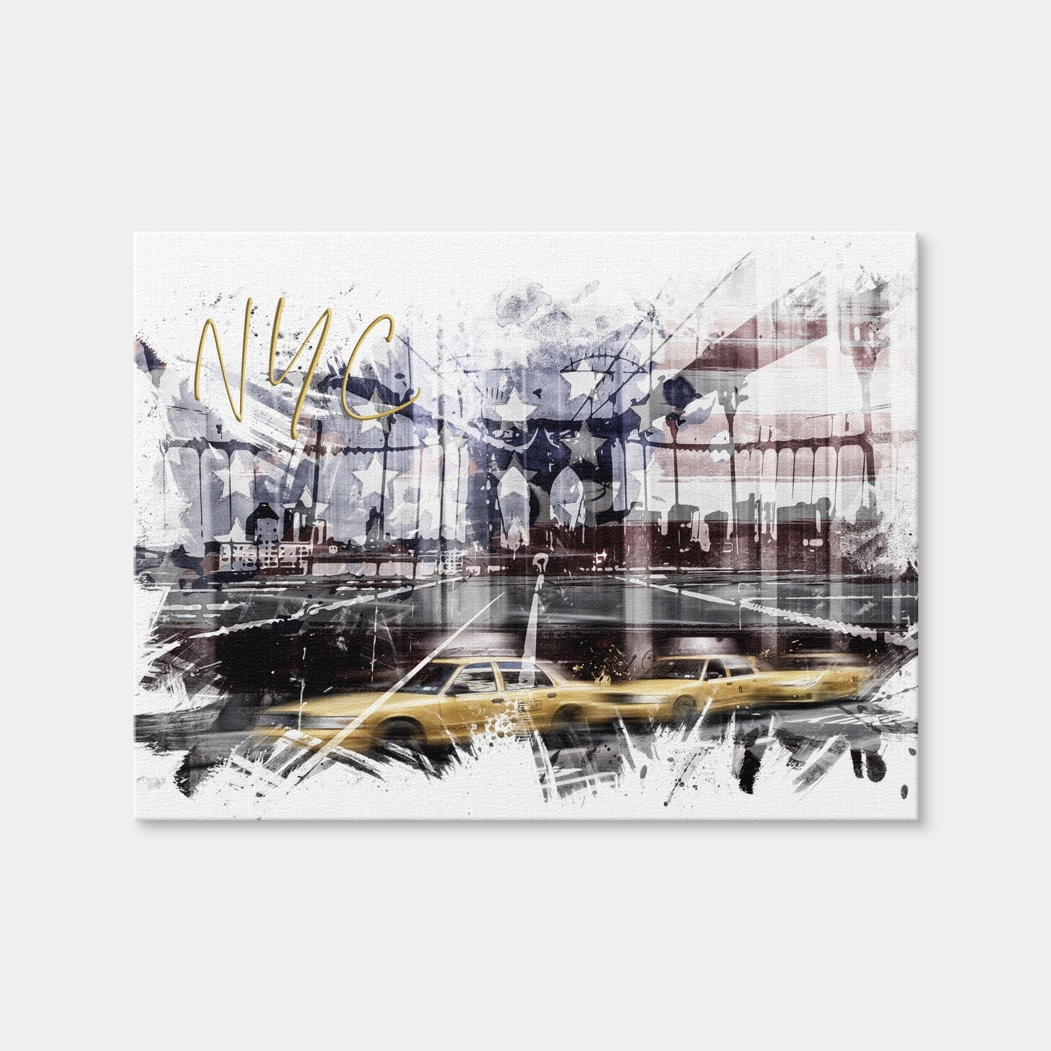 AUTO-MOCKUP WHITE | City Art NYC Composing | 1 Piece | Gallery Wrap Canvas | group=4x3