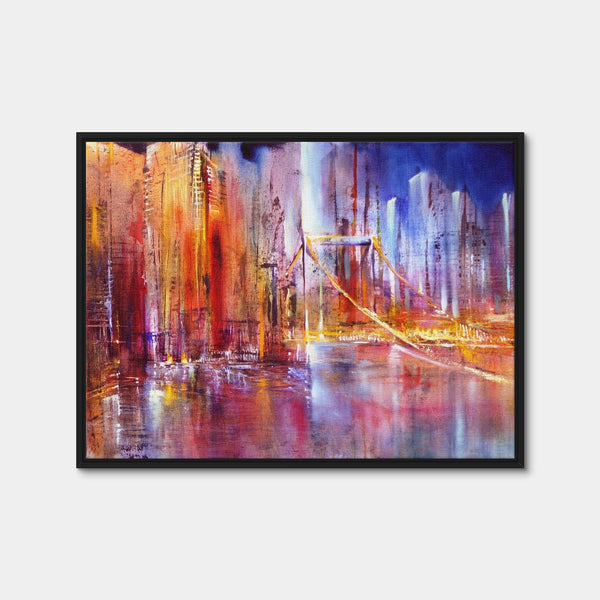 City Scape Wall Art — Framed Canvas Format preview