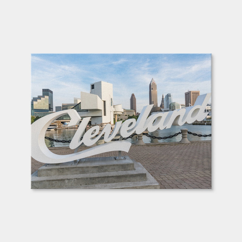 AUTO-MOCKUP WHITE | Cleveland Sign | 1 Piece | Gallery Wrap Canvas | group=4x3