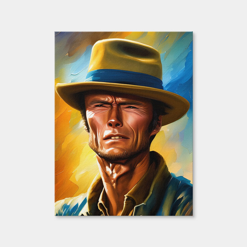 AUTO-MOCKUP WHITE | Clint Eastwood Painting | 1 Piece | Gallery Wrap Canvas | group=3x4