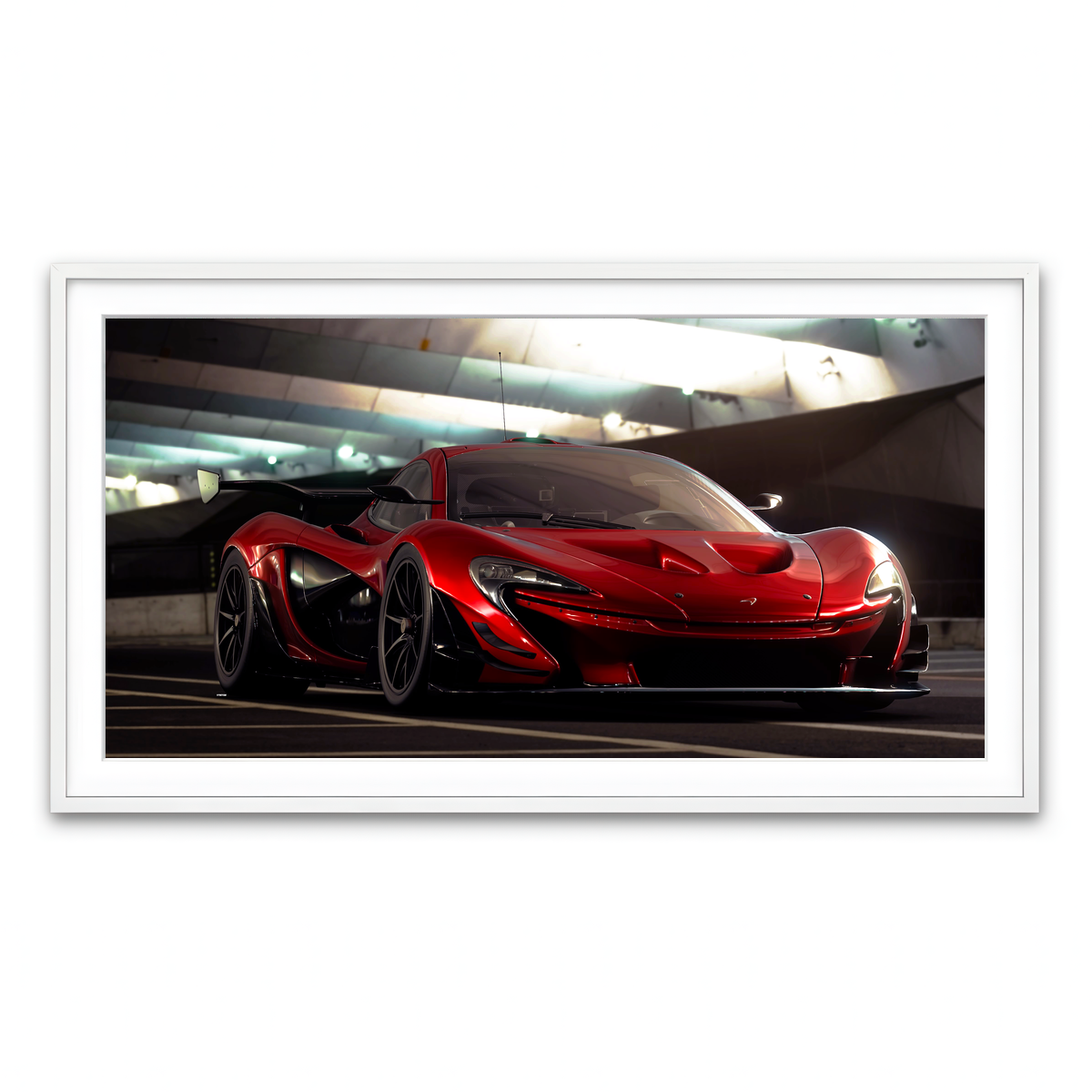 Framed Print 2x1 White