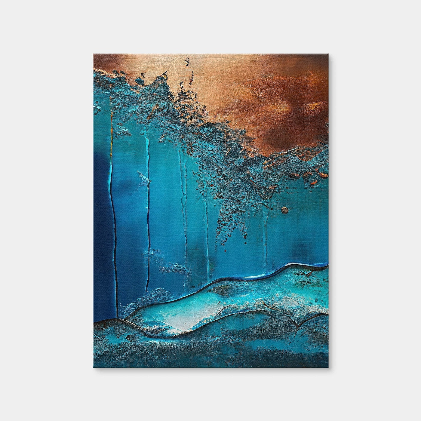 AUTO-MOCKUP WHITE | Coastal Abstract Series 1 | 1 Piece | Gallery Wrap Canvas | group=3x4