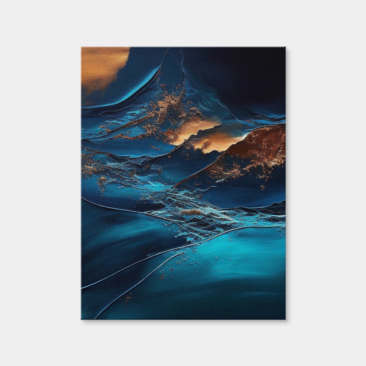 AUTO-MOCKUP WHITE | Coastal Abstract Series 2 | 1 Piece | Gallery Wrap Canvas | group=3x4