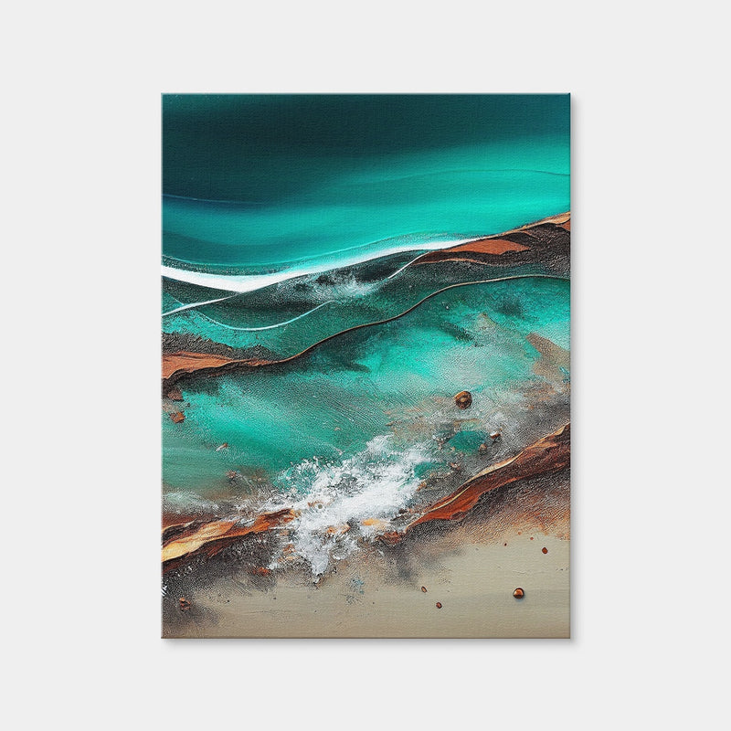 AUTO-MOCKUP WHITE | Coastal Abstract Series 8 | 1 Piece | Gallery Wrap Canvas | group=3x4