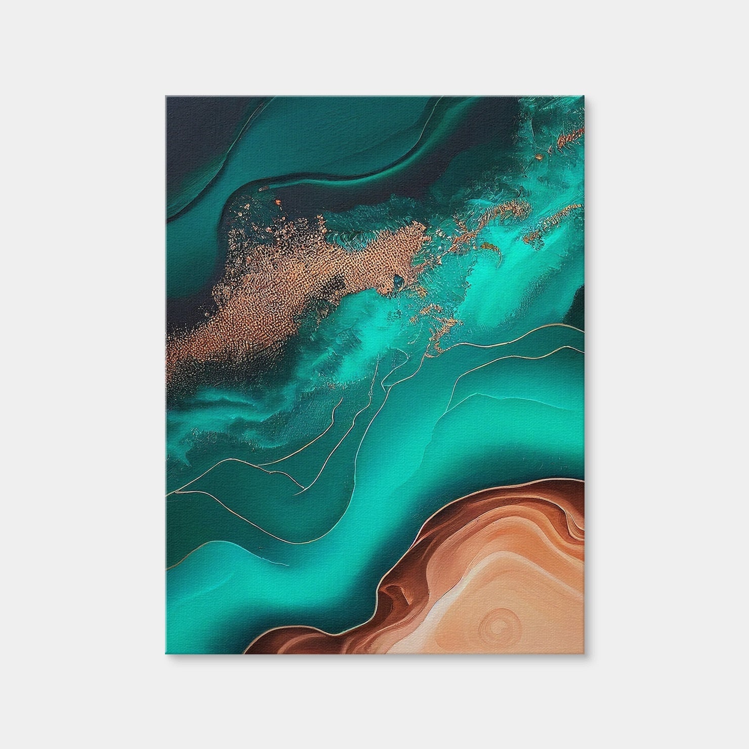 AUTO-MOCKUP WHITE | Coastal Abstract Series 9 | 1 Piece | Gallery Wrap Canvas | group=3x4
