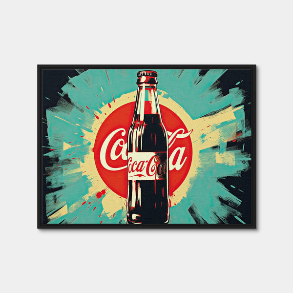 Coca Cola Bottle Wall Art — Framed Canvas Format preview