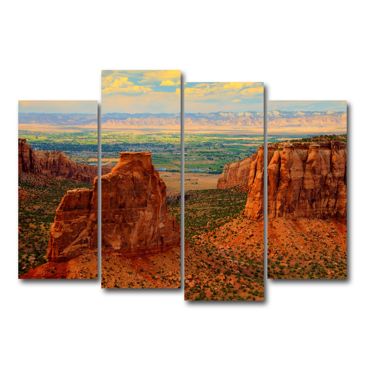 AUTO-MOCKUP WHITE | Colorado National Monument | 4 Piece | Gallery Wrap Canvas | group=4_normal