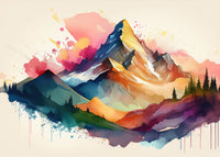 Colored Mountain Wall Art