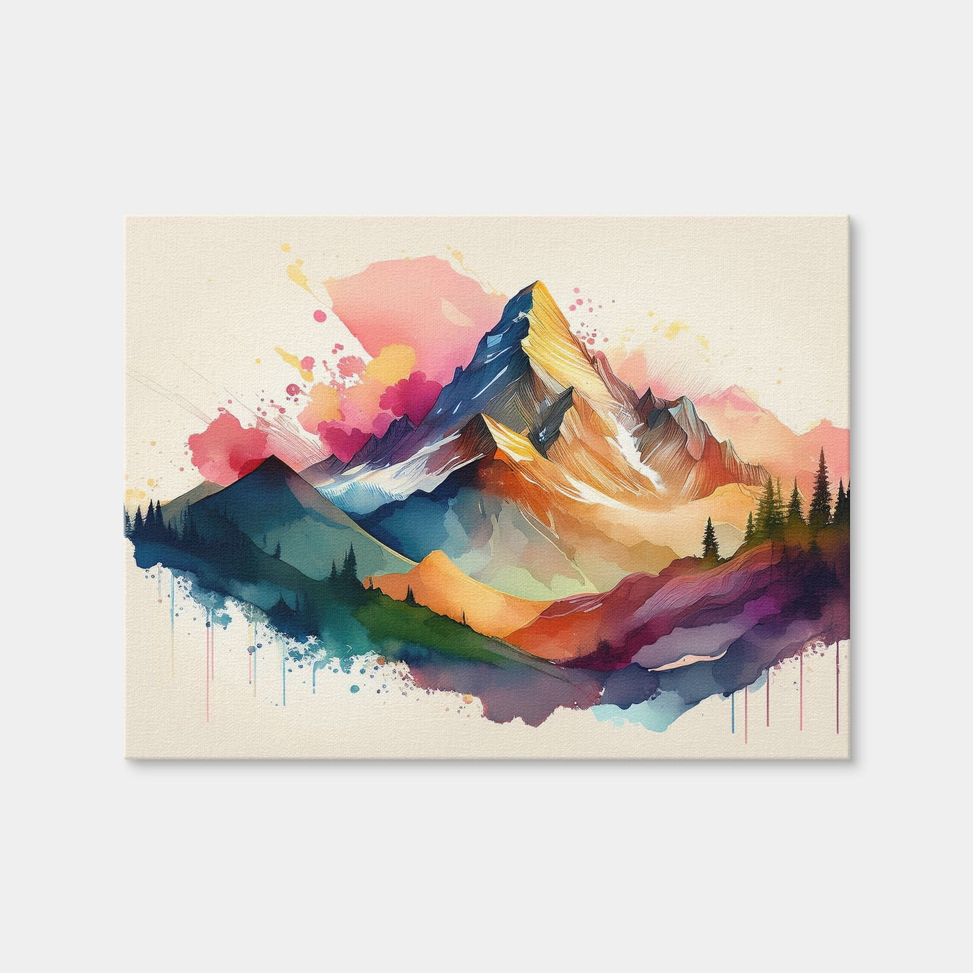 AUTO-MOCKUP WHITE | Colored Mountain | 1 Piece | Gallery Wrap Canvas | group=4x3