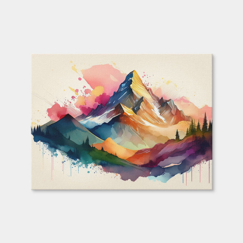 AUTO-MOCKUP WHITE | Colored Mountain | 1 Piece | Gallery Wrap Canvas | group=4x3