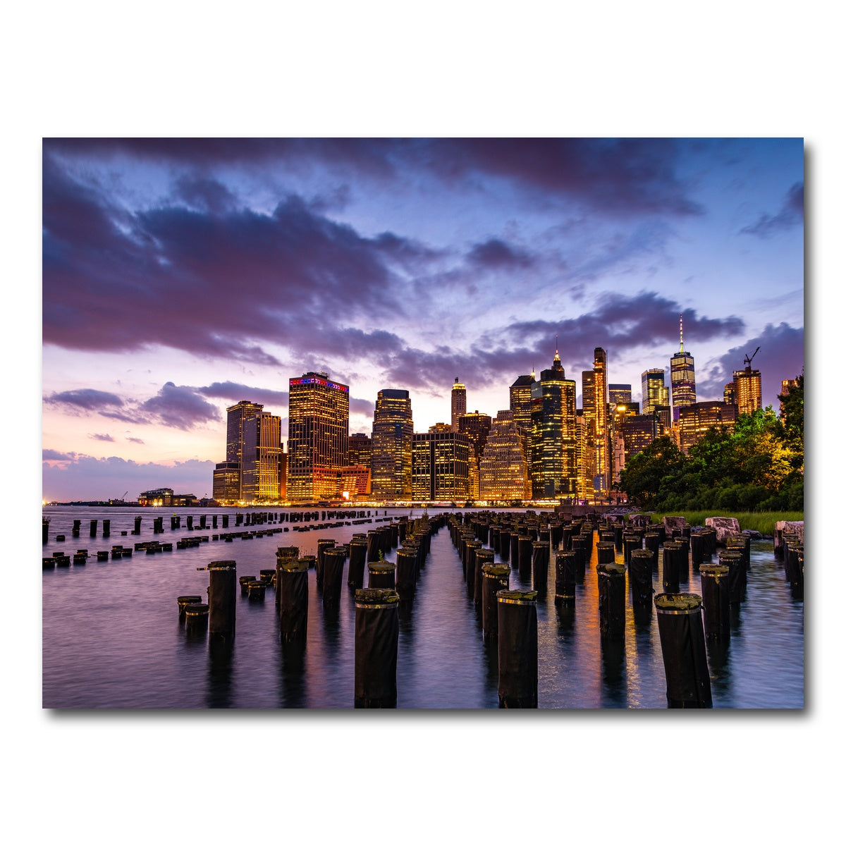 AUTO-MOCKUP WHITE | Colorful New York Skyline | 1 Piece | Gallery Wrap Canvas | group=4x3