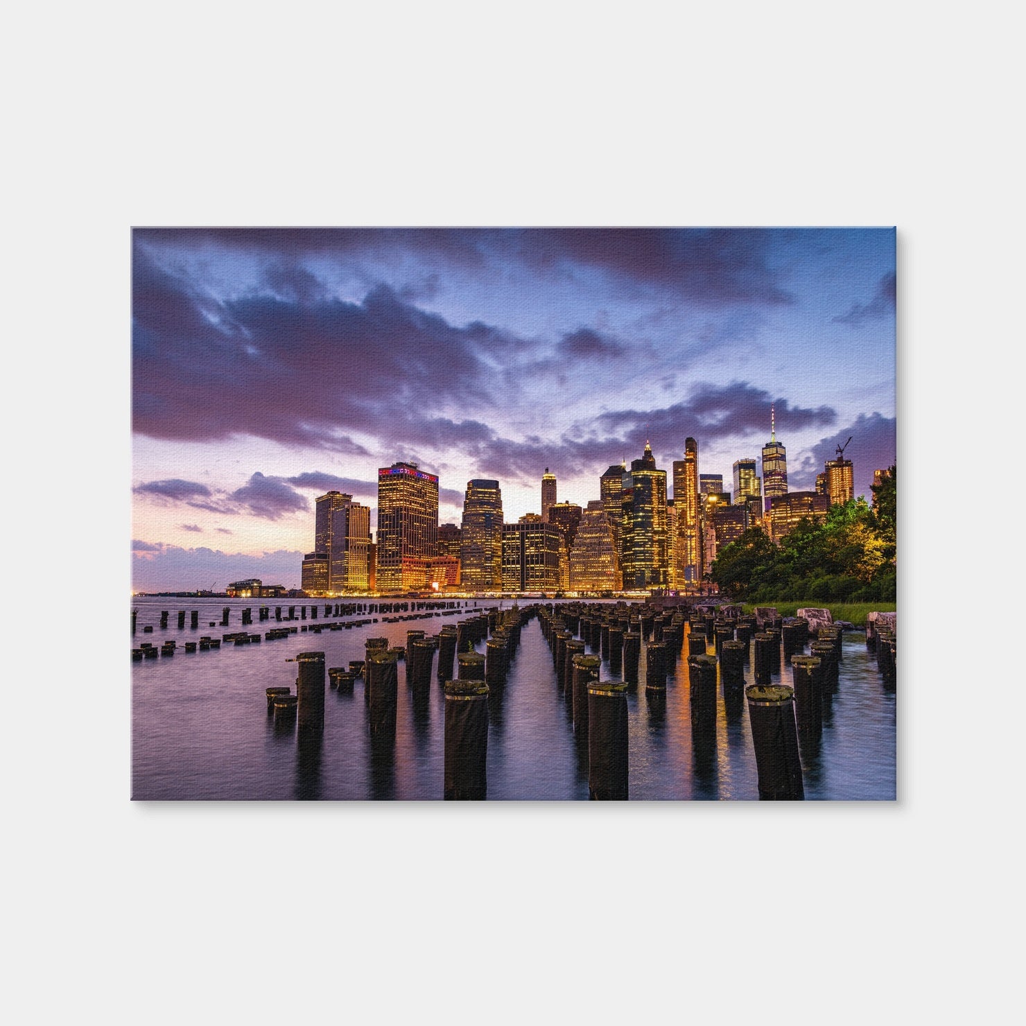 AUTO-MOCKUP WHITE | Colorful New York Skyline | 1 Piece | Gallery Wrap Canvas | group=4x3