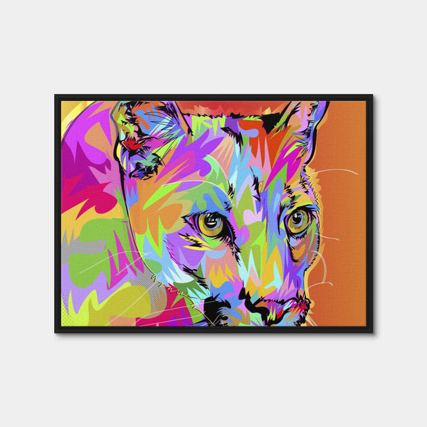 Colorful Panther Wall Art — Framed Canvas Format preview