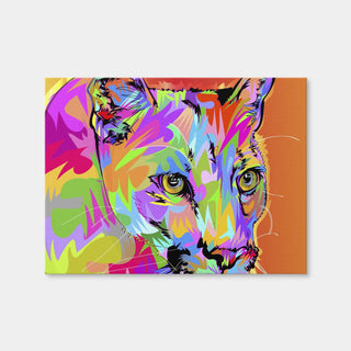 AUTO-MOCKUP WHITE | Colorful Panther | 1 Piece | Gallery Wrap Canvas | group=4x3