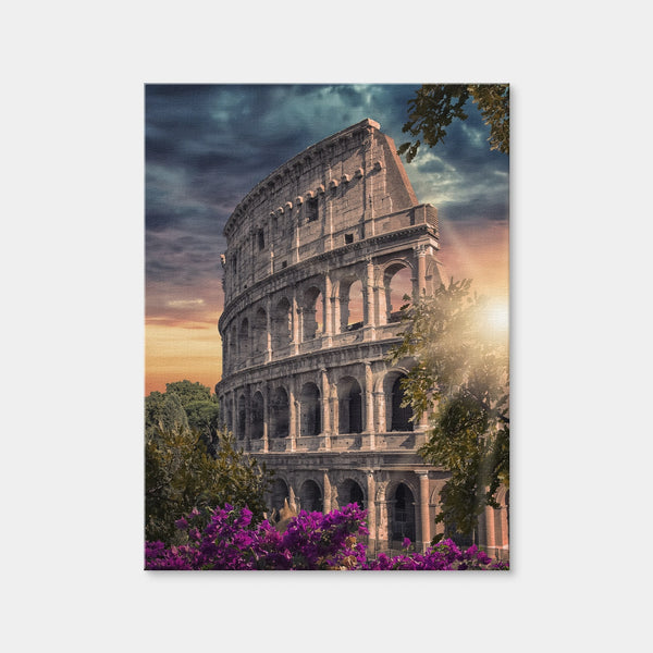 Colosseum Sunset Wall Art — Canvas Wrap Format preview