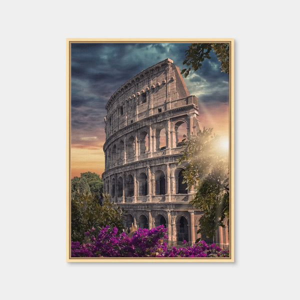 Colosseum Sunset Wall Art — Framed Canvas Format preview