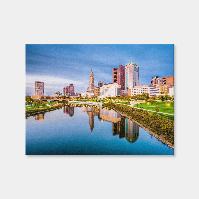 AUTO-MOCKUP WHITE | Columbus Ohio Skyline | 1 Piece | Gallery Wrap Canvas | group=4x3