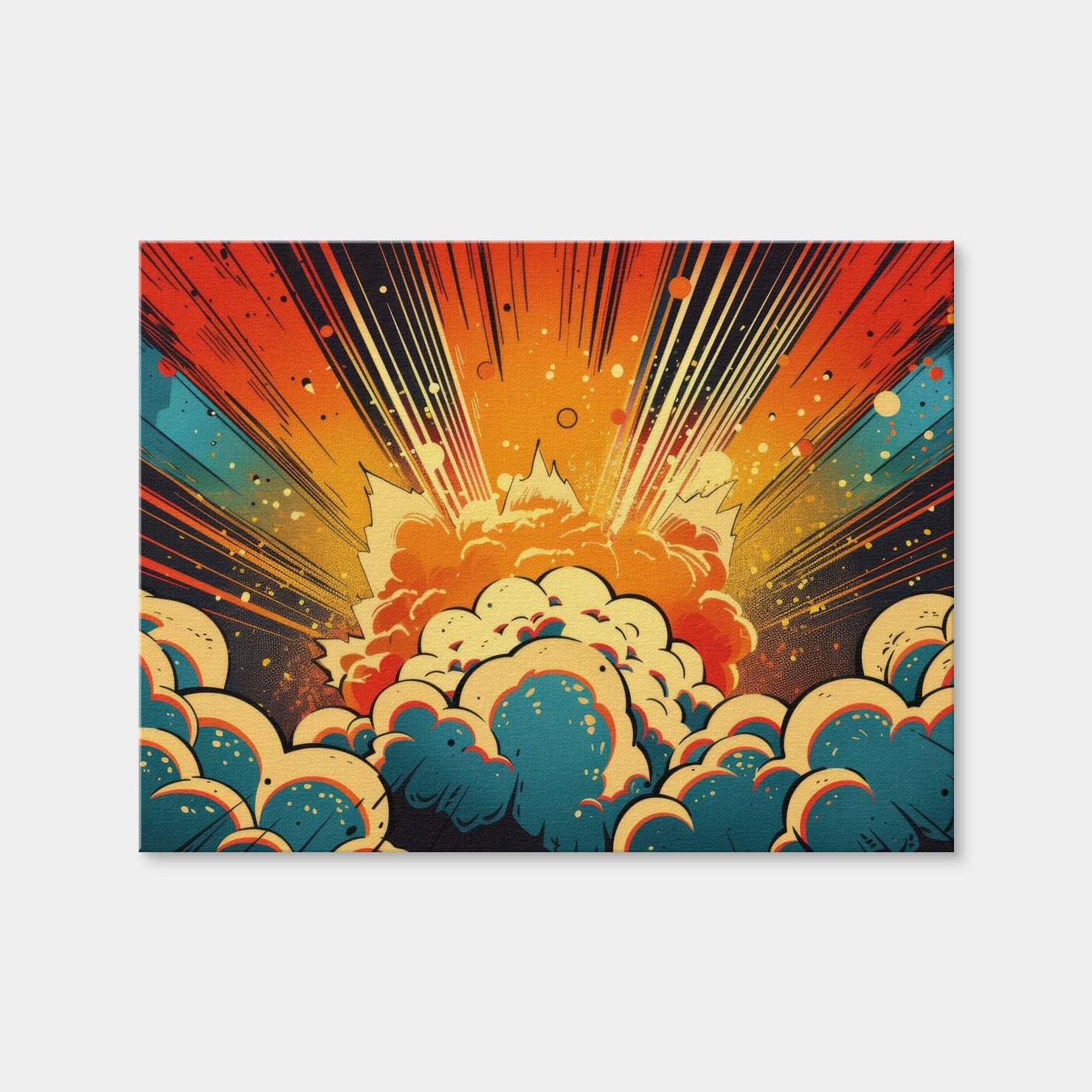 AUTO-MOCKUP WHITE | Comic Book Explosion | 1 Piece | Gallery Wrap Canvas | group=4x3