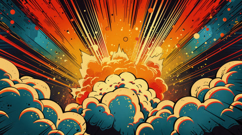 Comic book explosion Wall Art