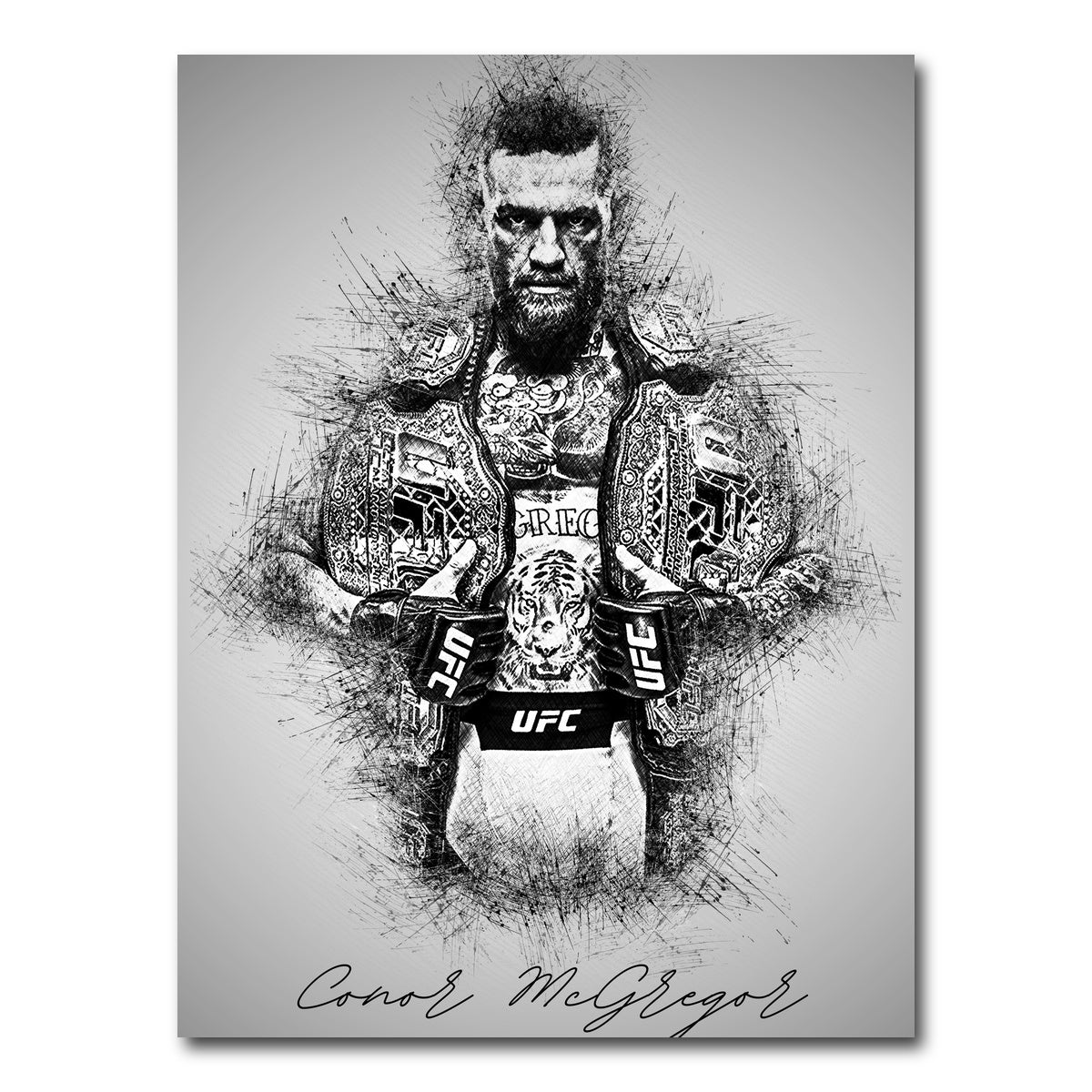 AUTO-MOCKUP WHITE | Conor McGregor | 1 Piece | Gallery Wrap Canvas | group=3x4