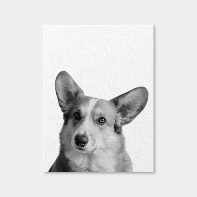 AUTO-MOCKUP WHITE | Corgi Dog | 1 Piece | Gallery Wrap Canvas | group=3x4
