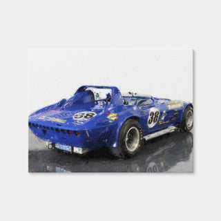 AUTO-MOCKUP WHITE | Corvette Grand Sport Rear | 1 Piece | Gallery Wrap Canvas | group=4x3