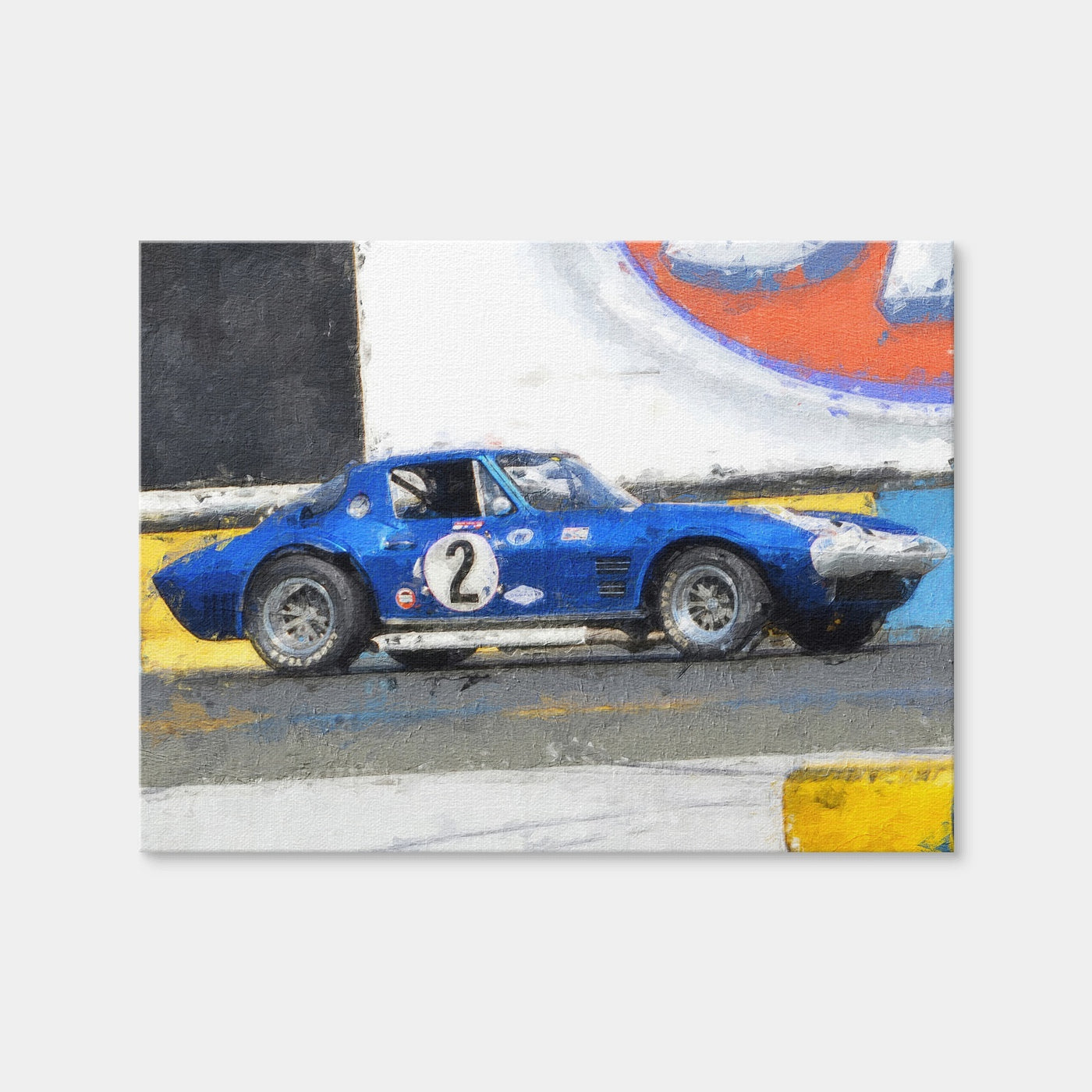 AUTO-MOCKUP WHITE | Corvette Grand Sport Side | 1 Piece | Gallery Wrap Canvas | group=4x3