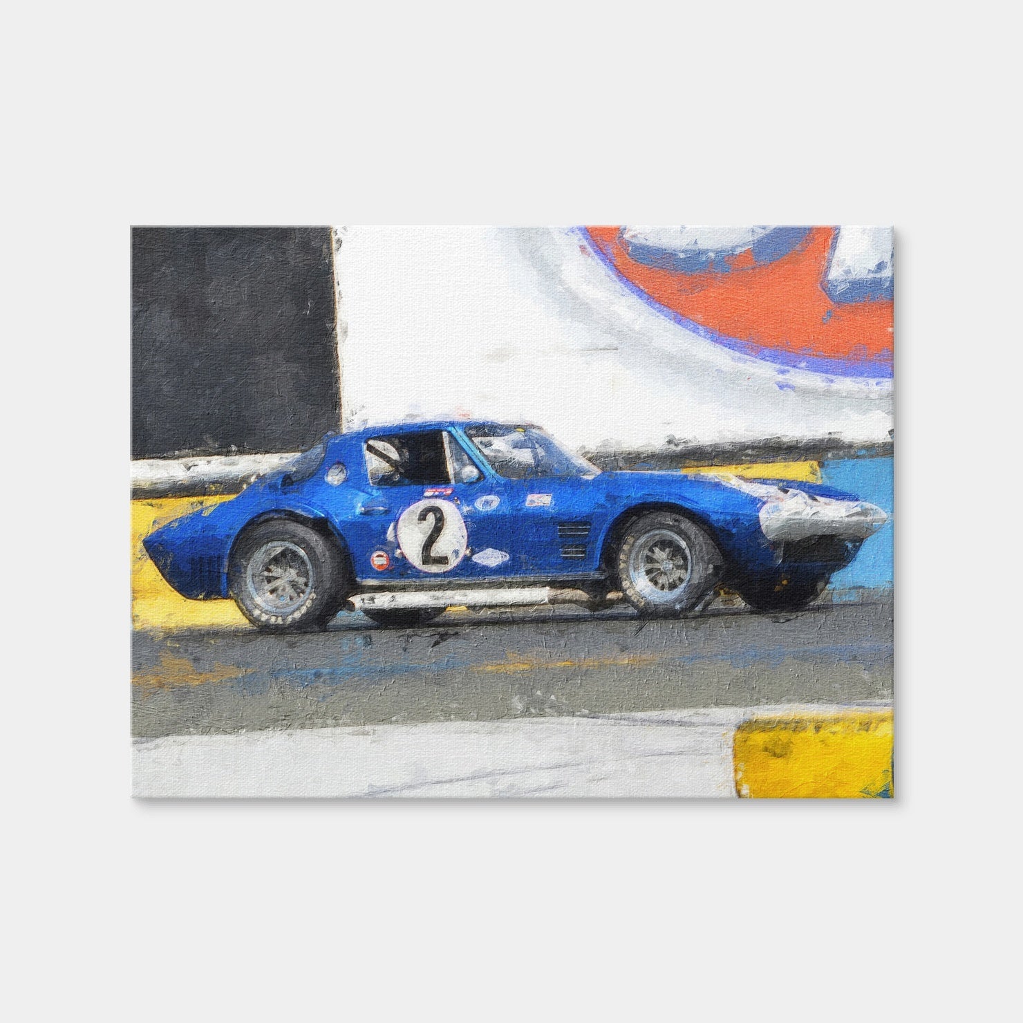 AUTO-MOCKUP WHITE | Corvette Grand Sport Side | 1 Piece | Gallery Wrap Canvas | group=4x3