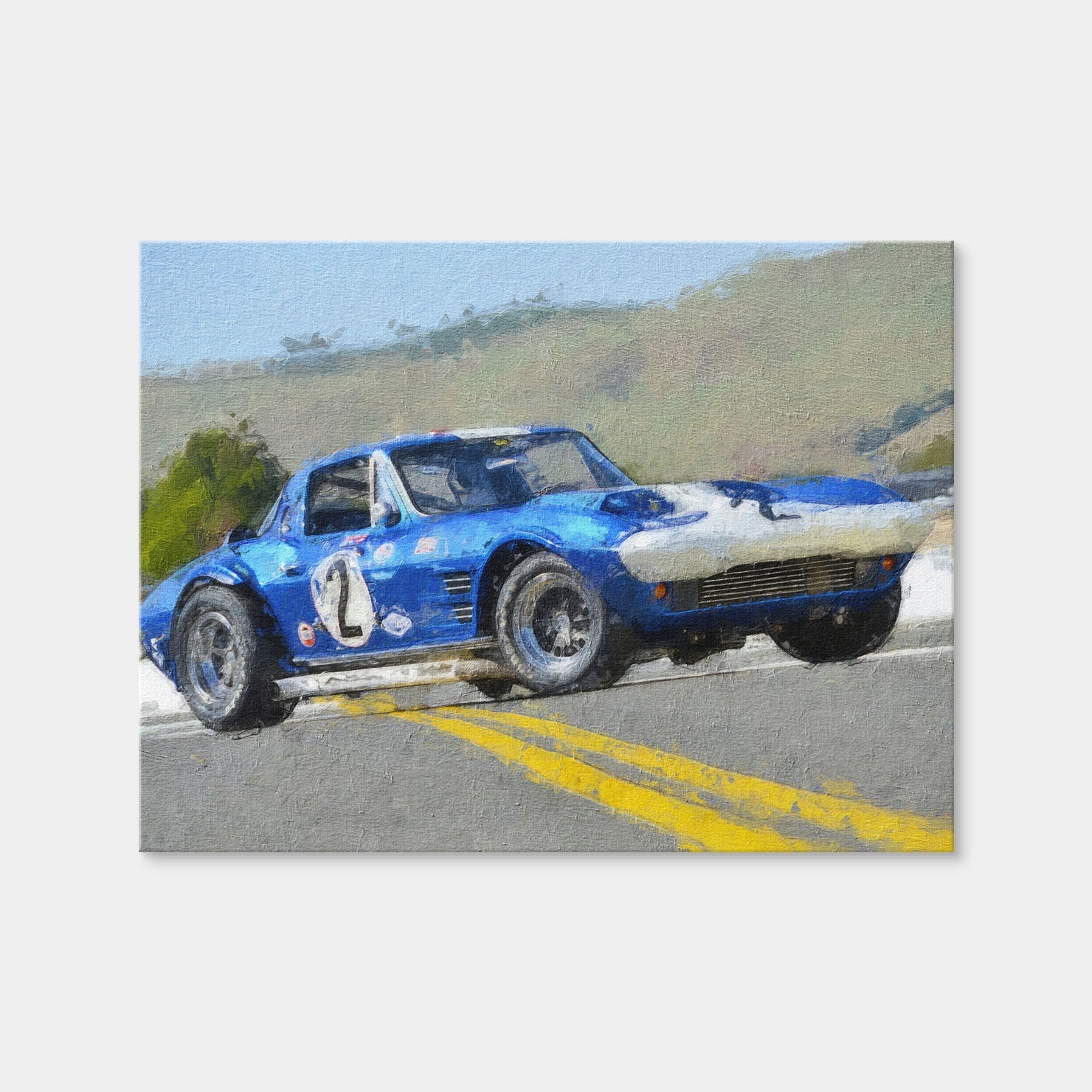 AUTO-MOCKUP WHITE | Corvette Grand Sport | 1 Piece | Gallery Wrap | group=4x3