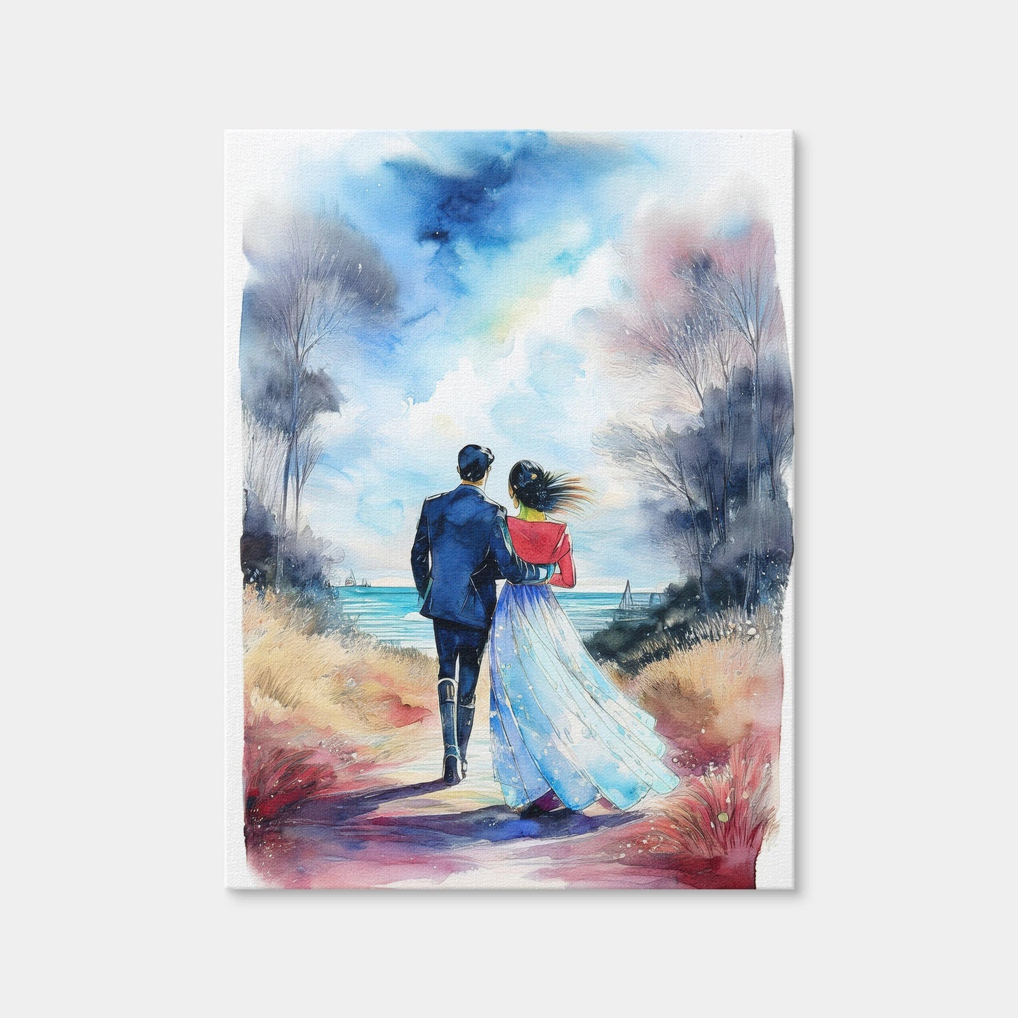 AUTO-MOCKUP WHITE | Couple Painting | 1 Piece | Gallery Wrap Canvas | group=3x4
