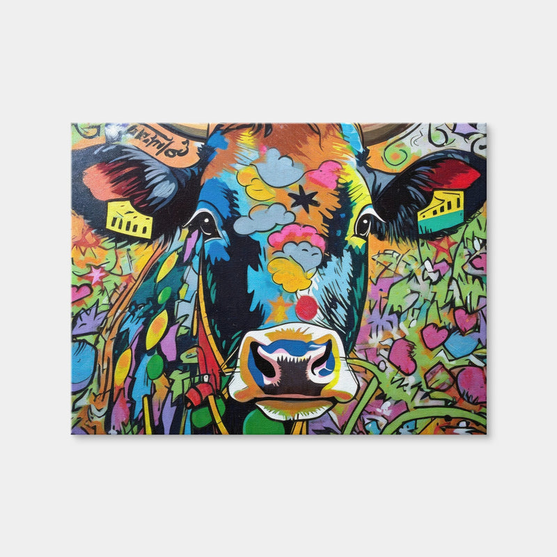 AUTO-MOCKUP WHITE | Cow Graffiti | 1 Piece | Gallery Wrap | group=4x3