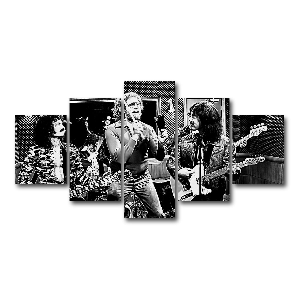 AUTO-MOCKUP WHITE | Cowbell Sketch Grayscale | 5 Piece | Gallery Wrap Canvas | group=5_short