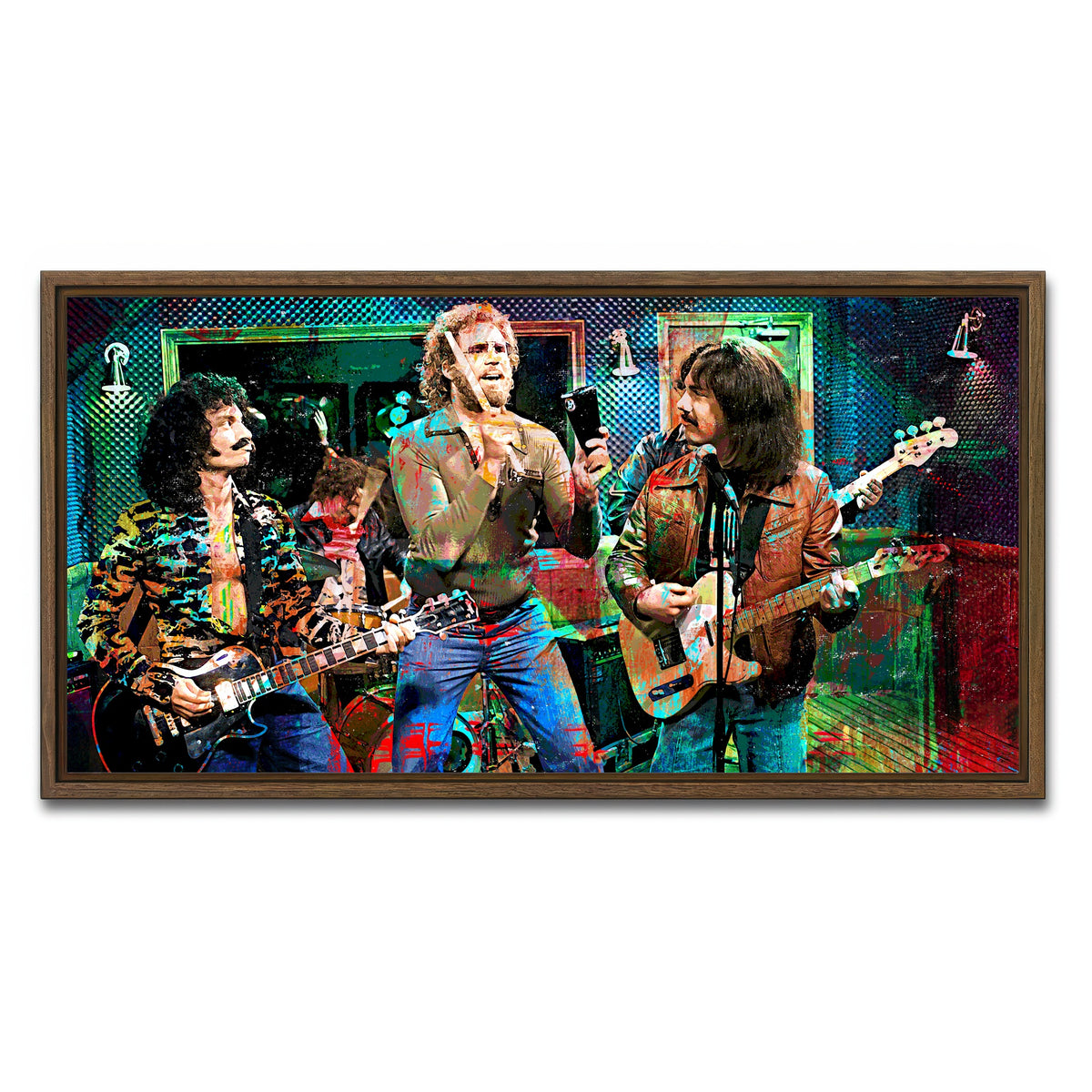 AUTO-MOCKUP WHITE | Cowbell Sketch | 1 Piece | Walnut Framed Canvas | group=2x1