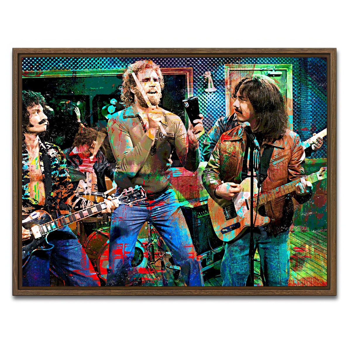 AUTO-MOCKUP WHITE | Cowbell Sketch | 1 Piece | Walnut Framed Canvas | group=4x3