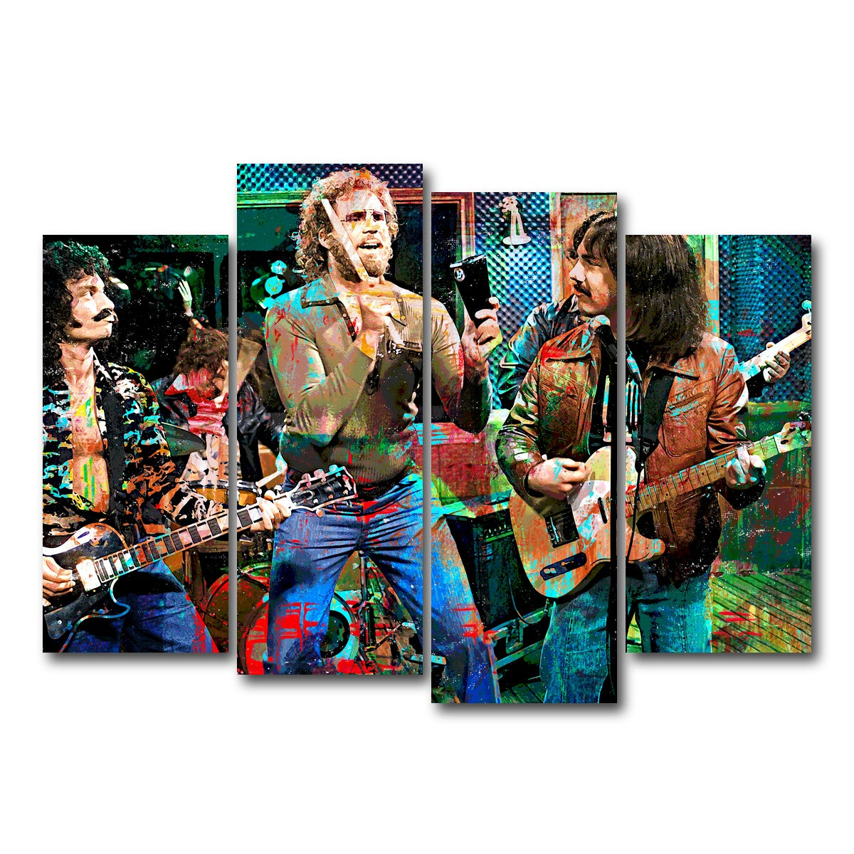 AUTO-MOCKUP WHITE | Cowbell Sketch | 4 Piece | Gallery Wrap Canvas | group=4_normal