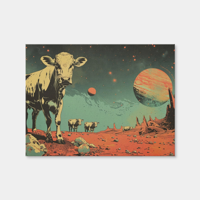 AUTO-MOCKUP WHITE | Cows Abducted by Aliens | 1 Piece | Gallery Wrap Canvas | group=4x3