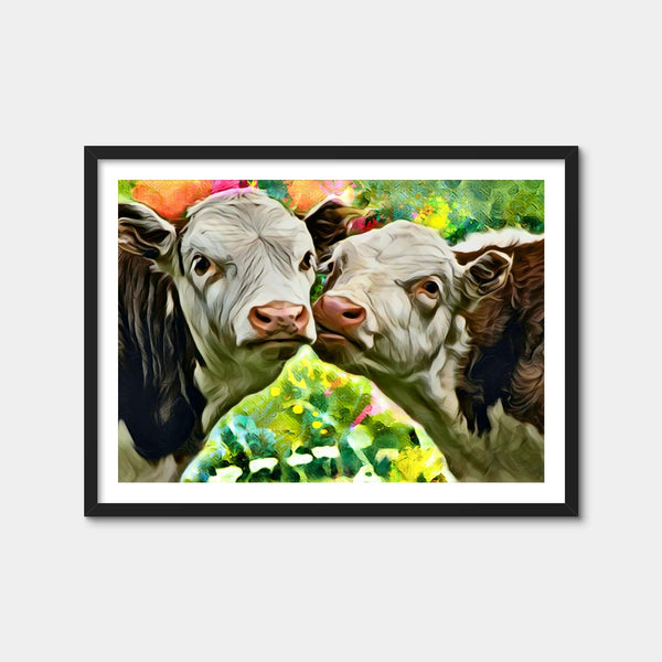 Cows Abstract Wall Art — Framed Print Format preview