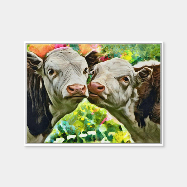 Cows Abstract Wall Art — Framed Canvas Format preview