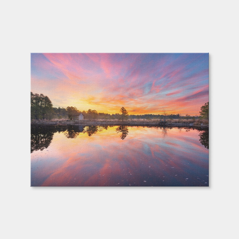 AUTO-MOCKUP WHITE | Cranberry Bog Sunrise Big Skies | 1 Piece | Gallery Wrap Canvas | group=4x3