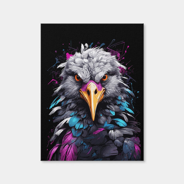 Crane Animal Colorful Wall Art — Canvas Wrap Format preview